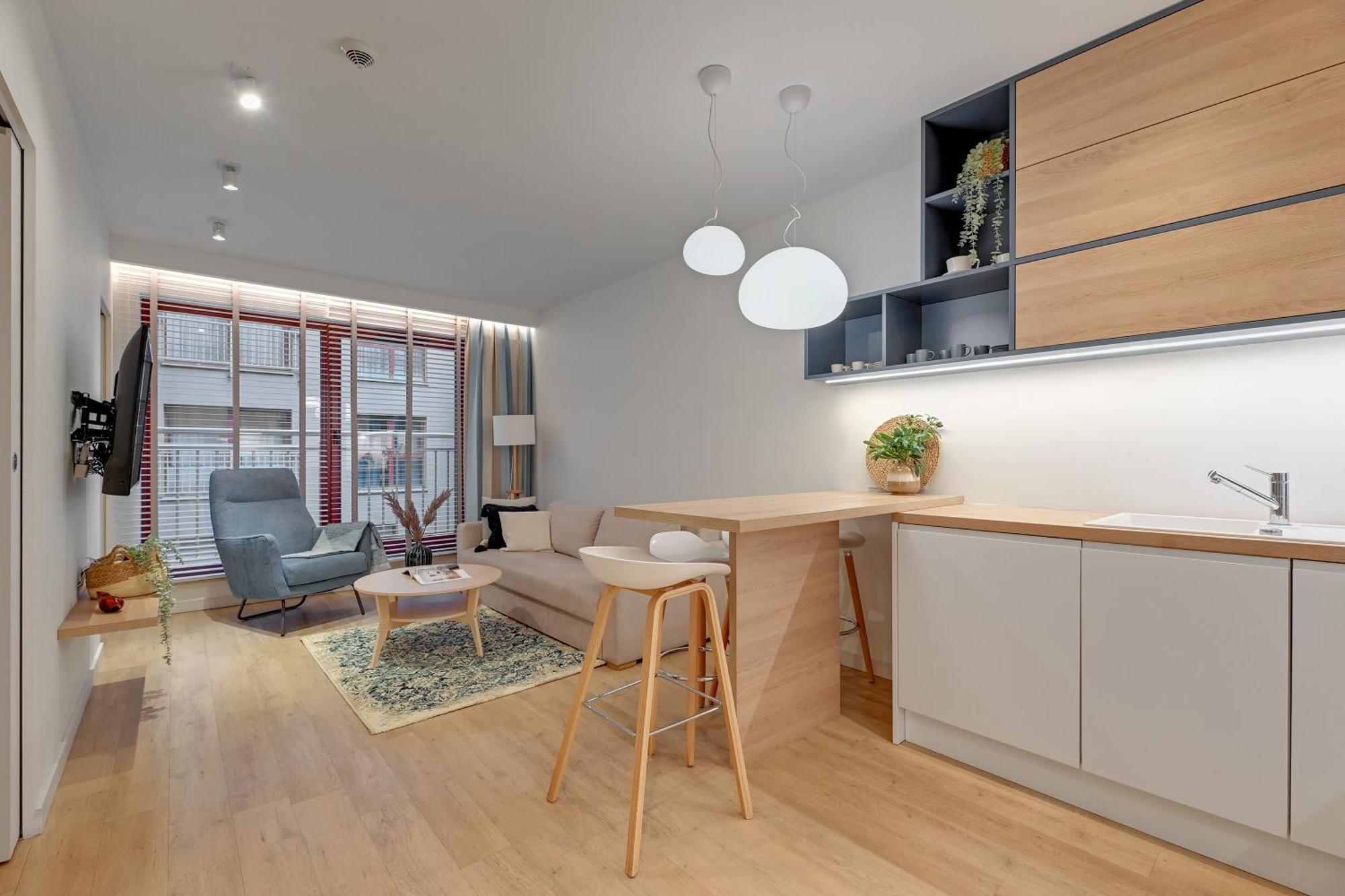 Waterlane Island - Riverview Pool, Spa, Gym & Parking By Downtown Apartments Gdansk Room photo